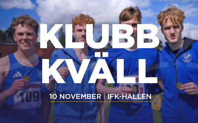 Välkommen till årets klubbkväll den 10 november!